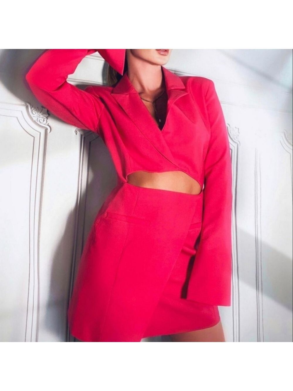 NWT Zara Cut Out Blazer Dress, Size XS - Picture 8 of 13